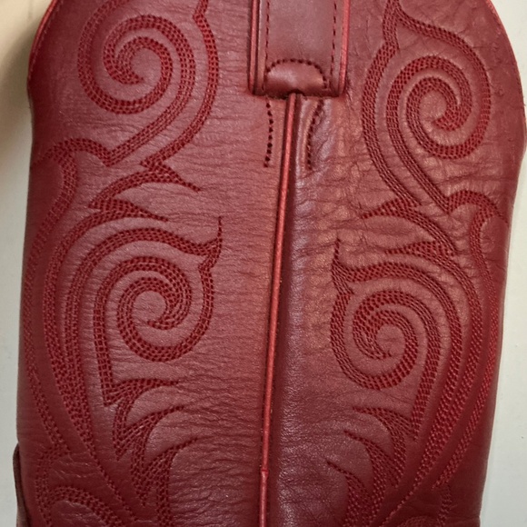 Tony Lama women’s red leather western boots size 6 - Picture 2 of 9